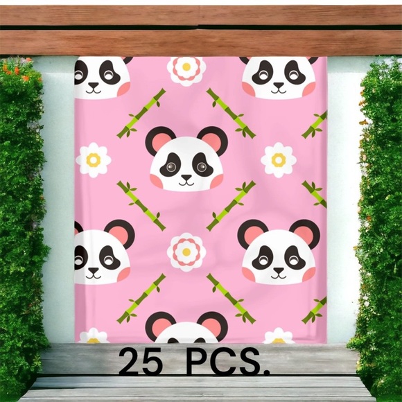 25 10X13 Poly Mailers, Pink Panda, Shipping Envelopes, PRICE IS FIRM - Picture 3 of 5